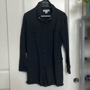 Cowboy stars black jean romper